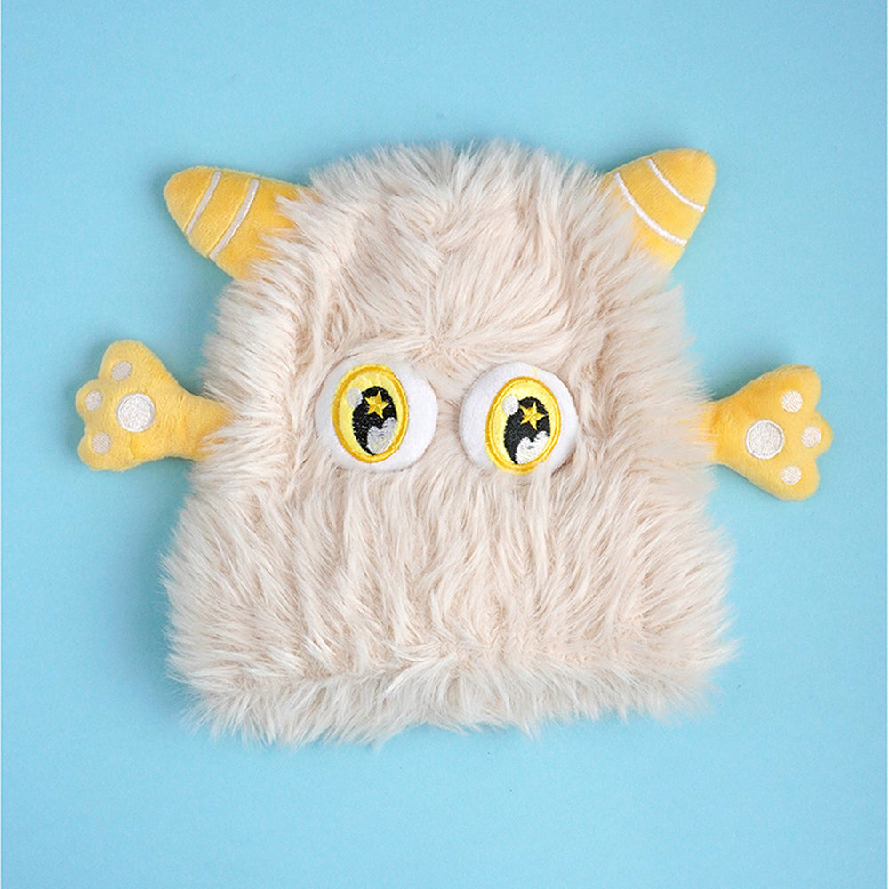 Cream Furry Monster 3d style Winter Cap/Beanie for Kids