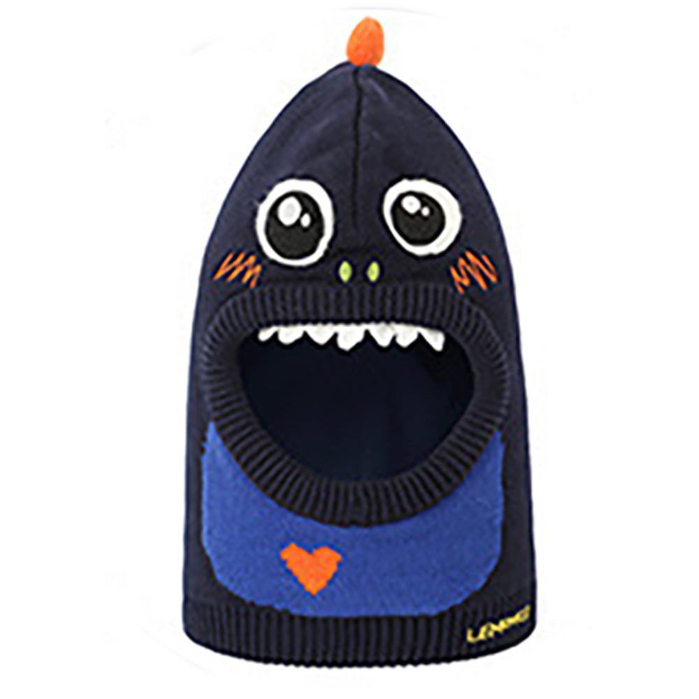 Knitted Dino Mini Heart themed Winter Cap covering  Neck , Ears and Head
