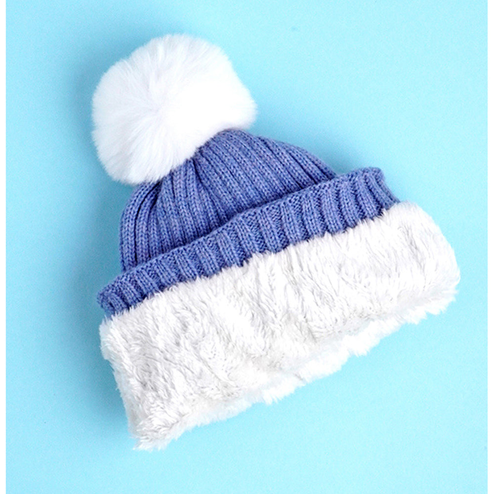 Little Surpise Box , 2pcs Blue party Dino themed Beanie Winter Cap with matching Long style Neck Mufflers for Kids, 4-10 Years