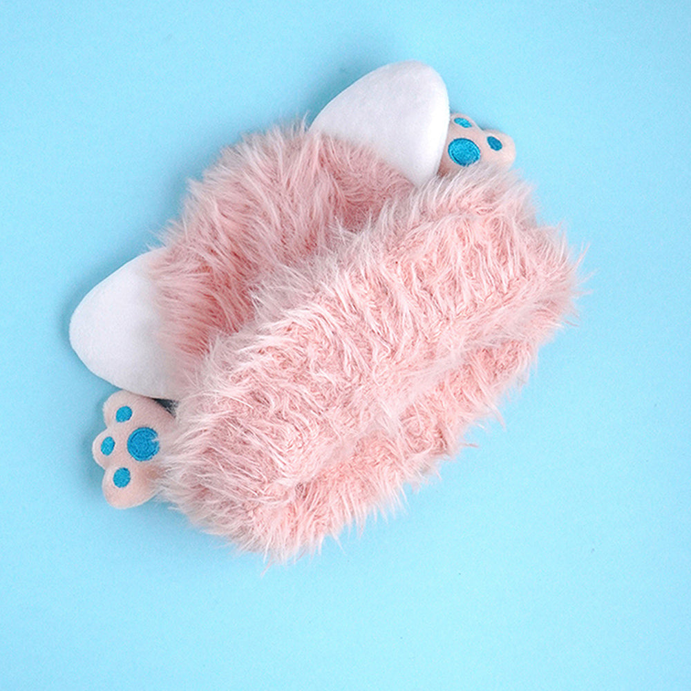 Pink Furry Monster 3d style Winter Cap/Beanie for Kids