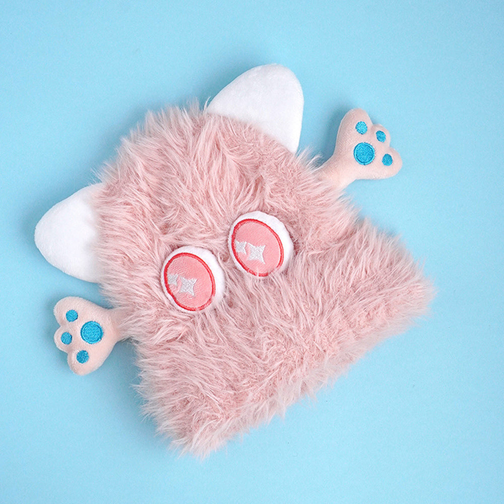 Pink Furry Monster 3d style Winter Cap/Beanie for Kids