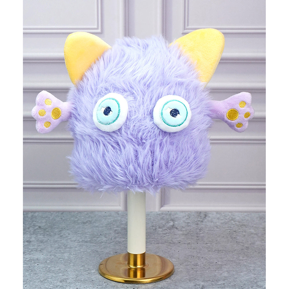 Purple Furry Monster 3d style Winter Cap/Beanie for Kids