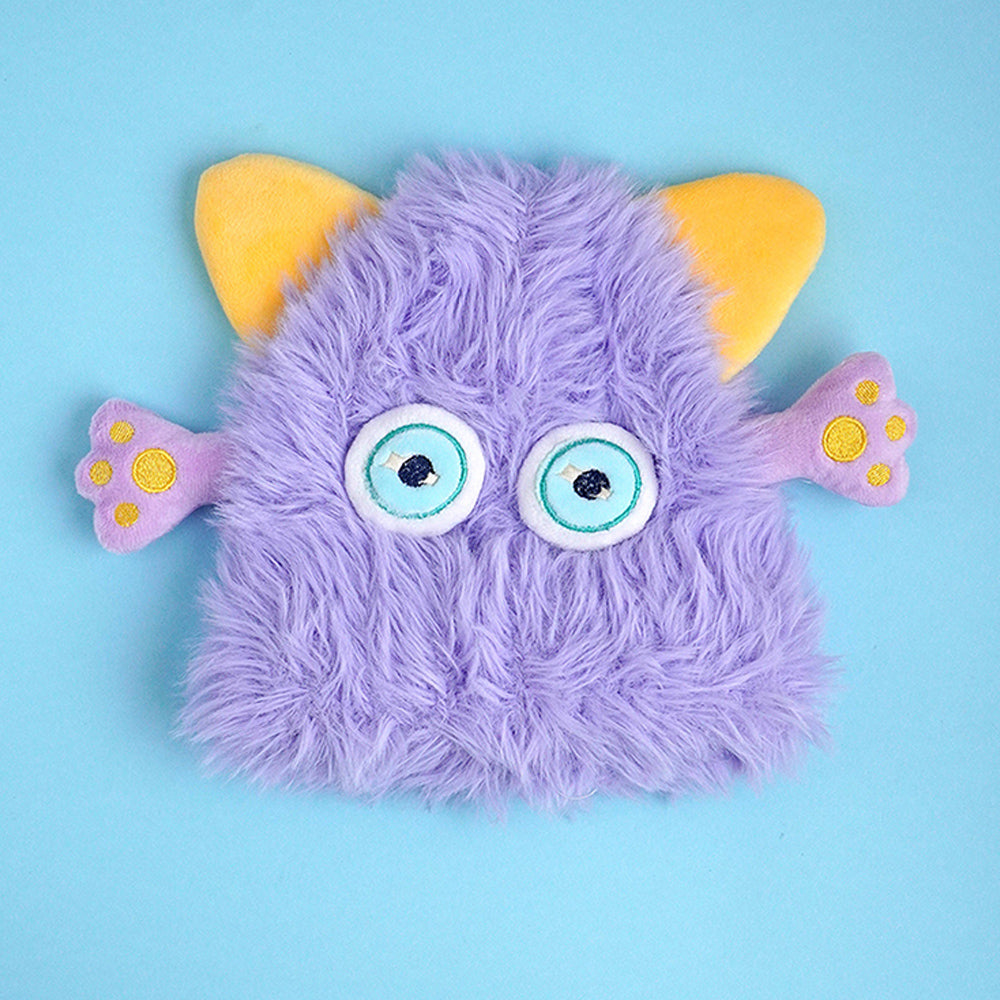 Purple Furry Monster 3d style Winter Cap/Beanie for Kids