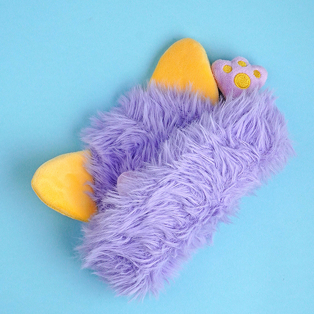 Purple Furry Monster 3d style Winter Cap/Beanie for Kids