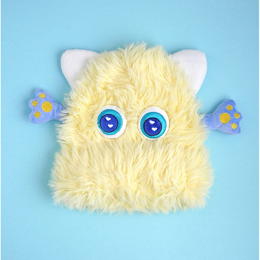 Yellow Furry Monster 3d style Winter Cap/Beanie for Kids