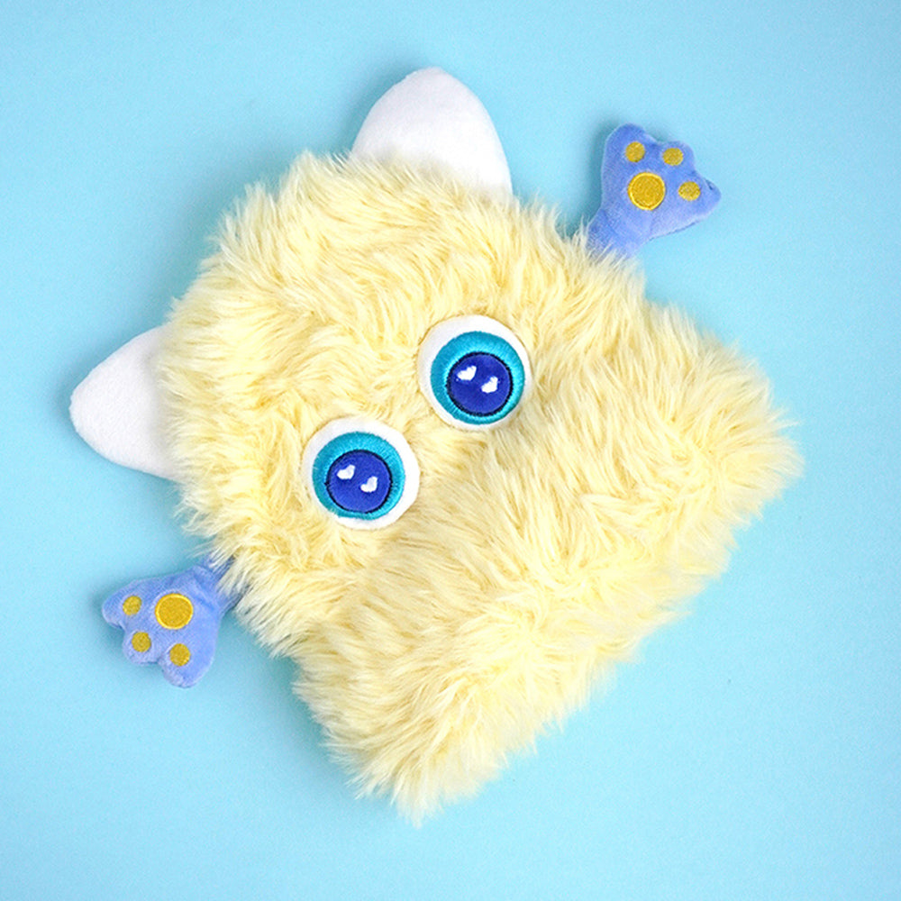 Yellow Furry Monster 3d style Winter Cap/Beanie for Kids