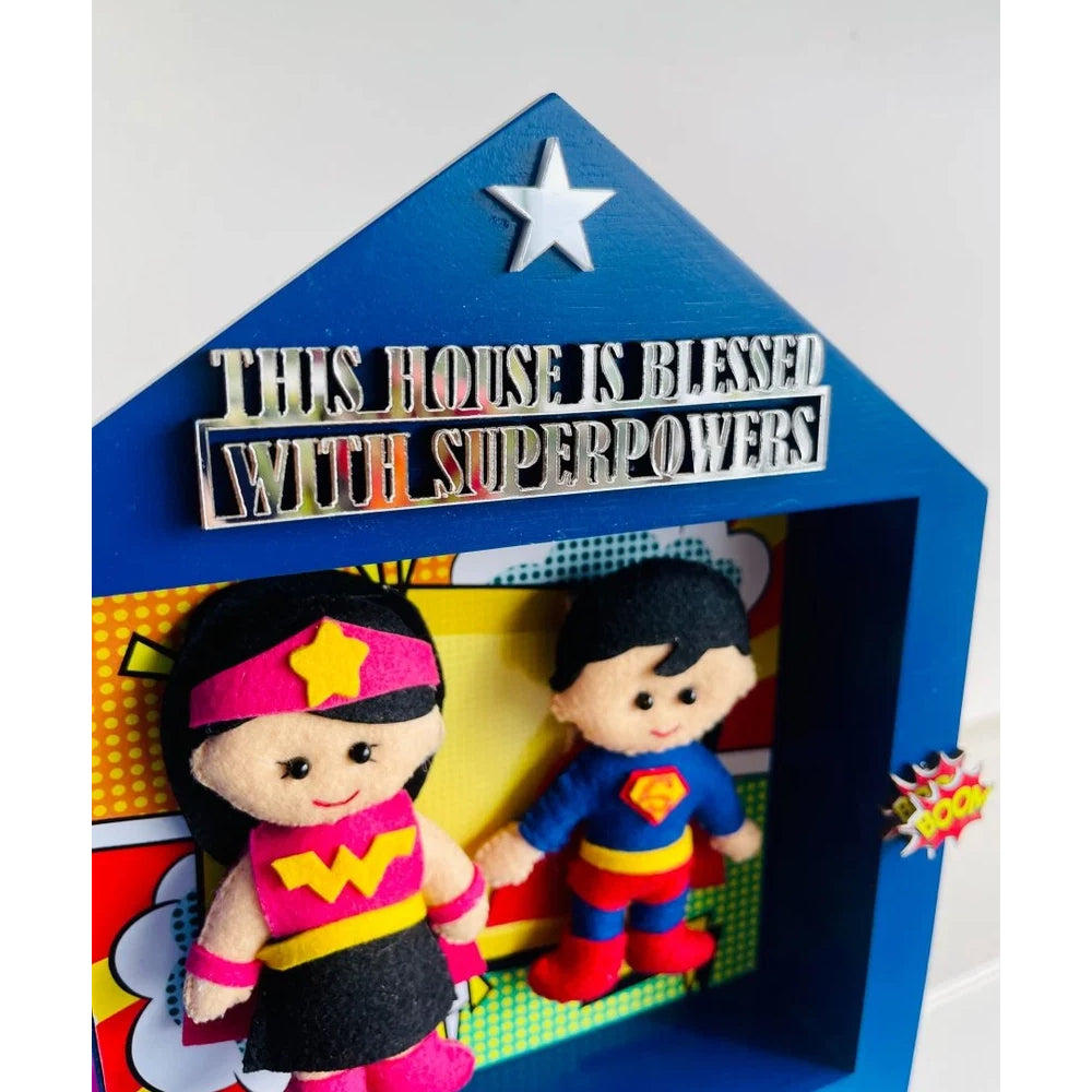 Power Brother & Sister Personalised Name Plaque with Free Rakhi