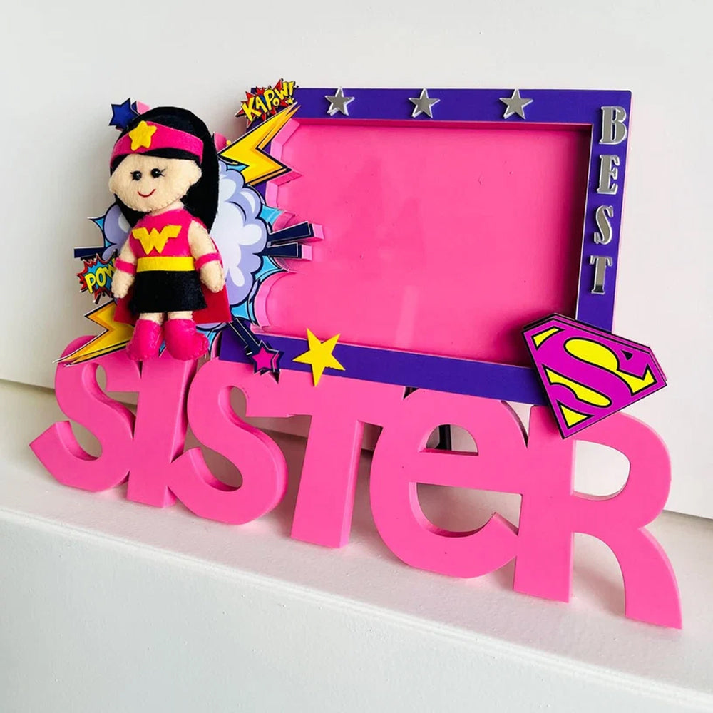 Best Sister Photo Frame with Free Rakhi