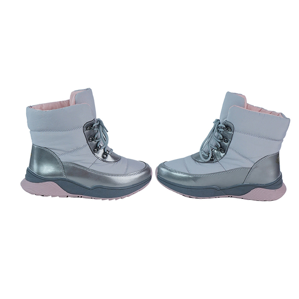 Grey Matt & Shine Waterproof Winter Snow Boots for Women for Minus degree temperature