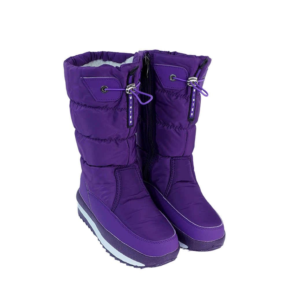 Purple Amethyst, High Rise waterproof Winter Snow Boots for Women for minus temperature