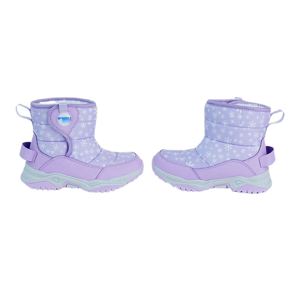 Purple Snowflake Waterproof Winter Snow Boots for Women for Minus Degree Temperature