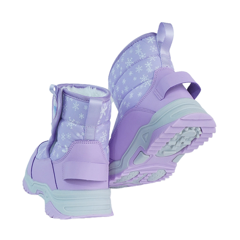 Purple Snowflake Waterproof Winter Snow Boots for Women for Minus Degree Temperature