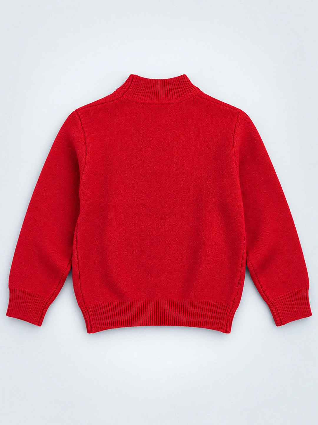 Red Christmas 2 Tree & Santa Knitted Winter Cardigan, Christmas Sweater for Kids