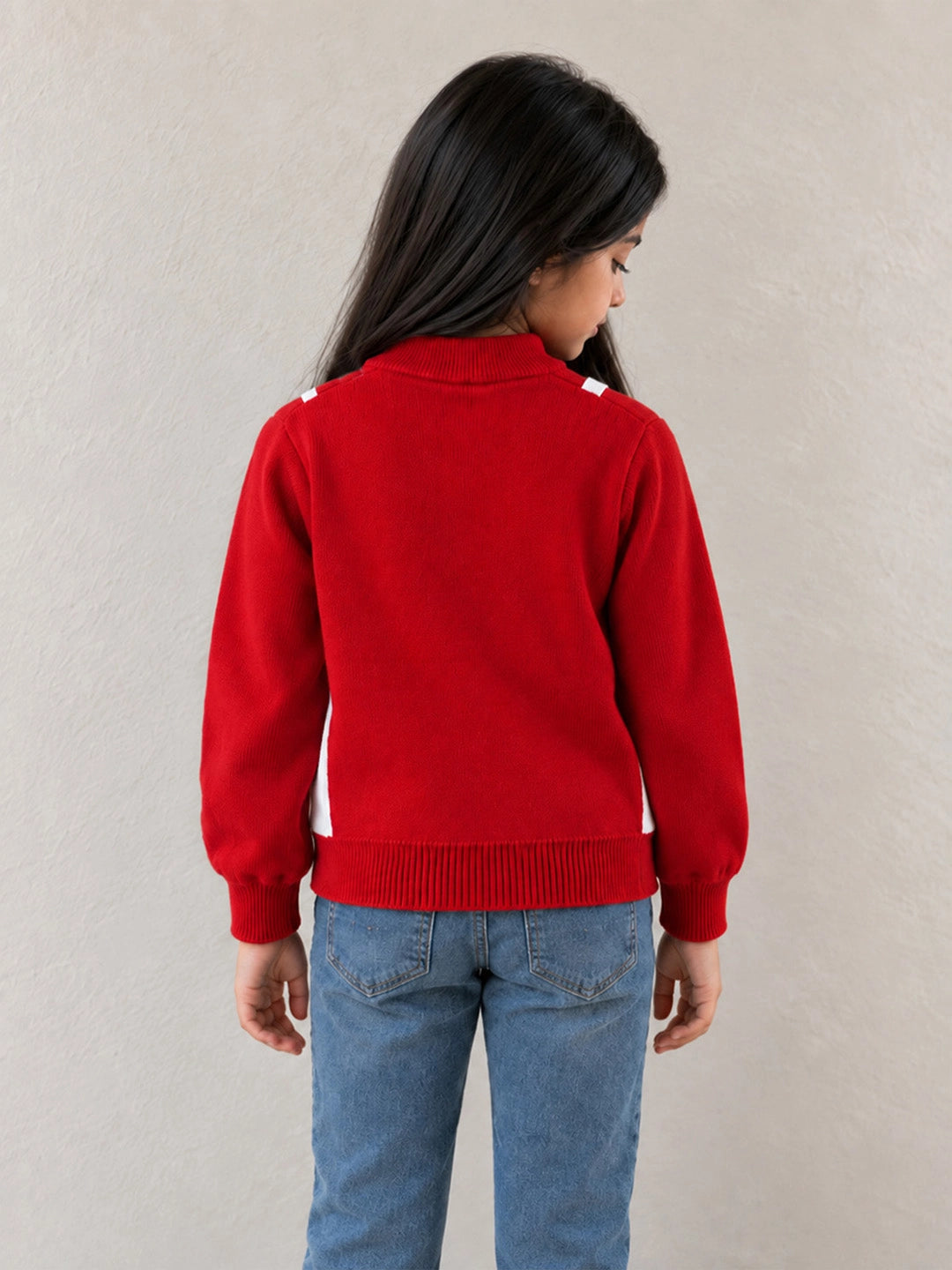 Cream Lil Bows jacket Layered-Look Winter Cardigan, Christmas Sweater for Kids