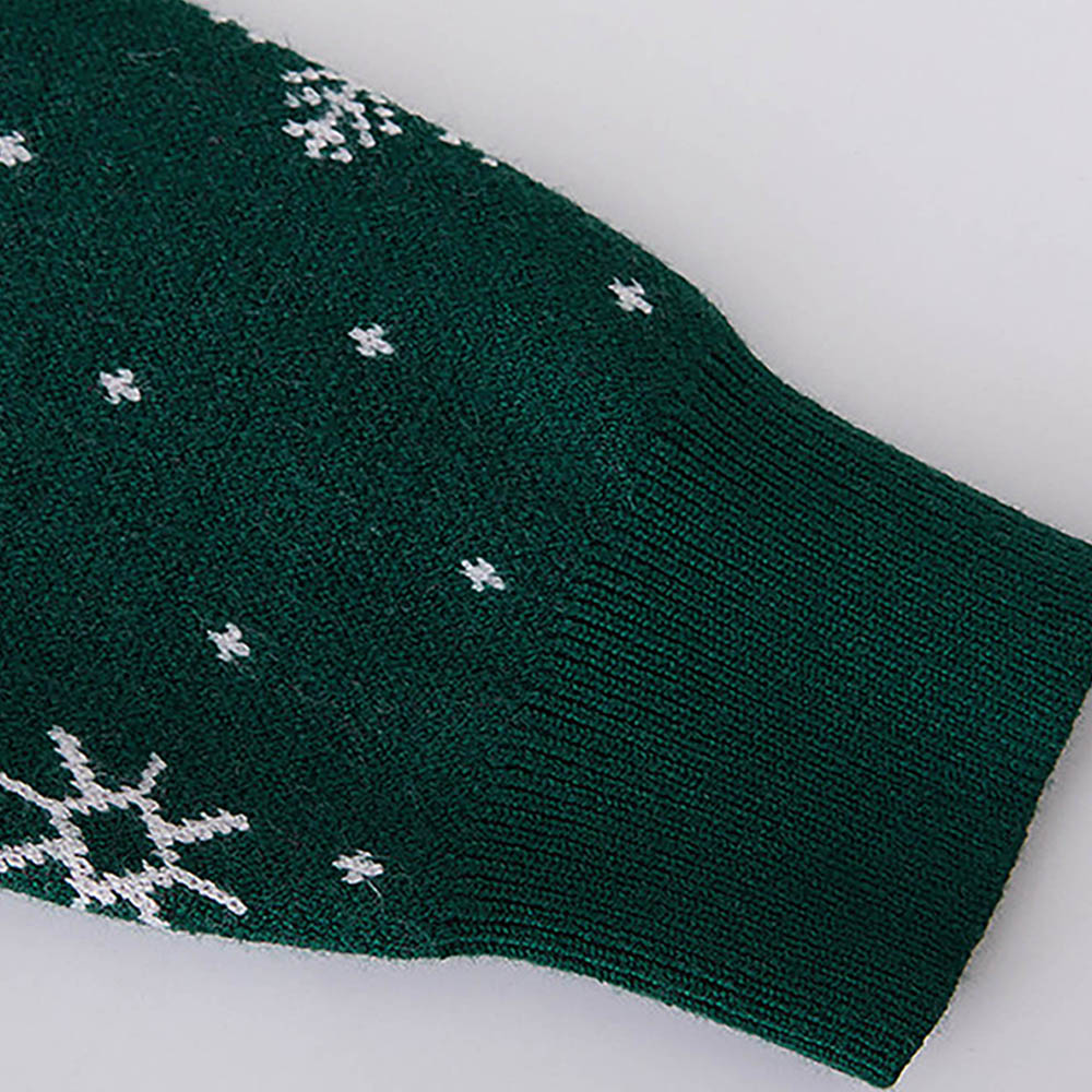 Green 2 Christmas Bears Knitted Christmas cardigan Sweater for Kids