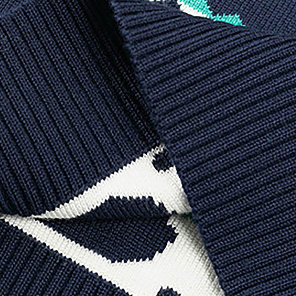 Navy 2 Christmas Deers Knitted Christmas cardigan Sweater for Kids