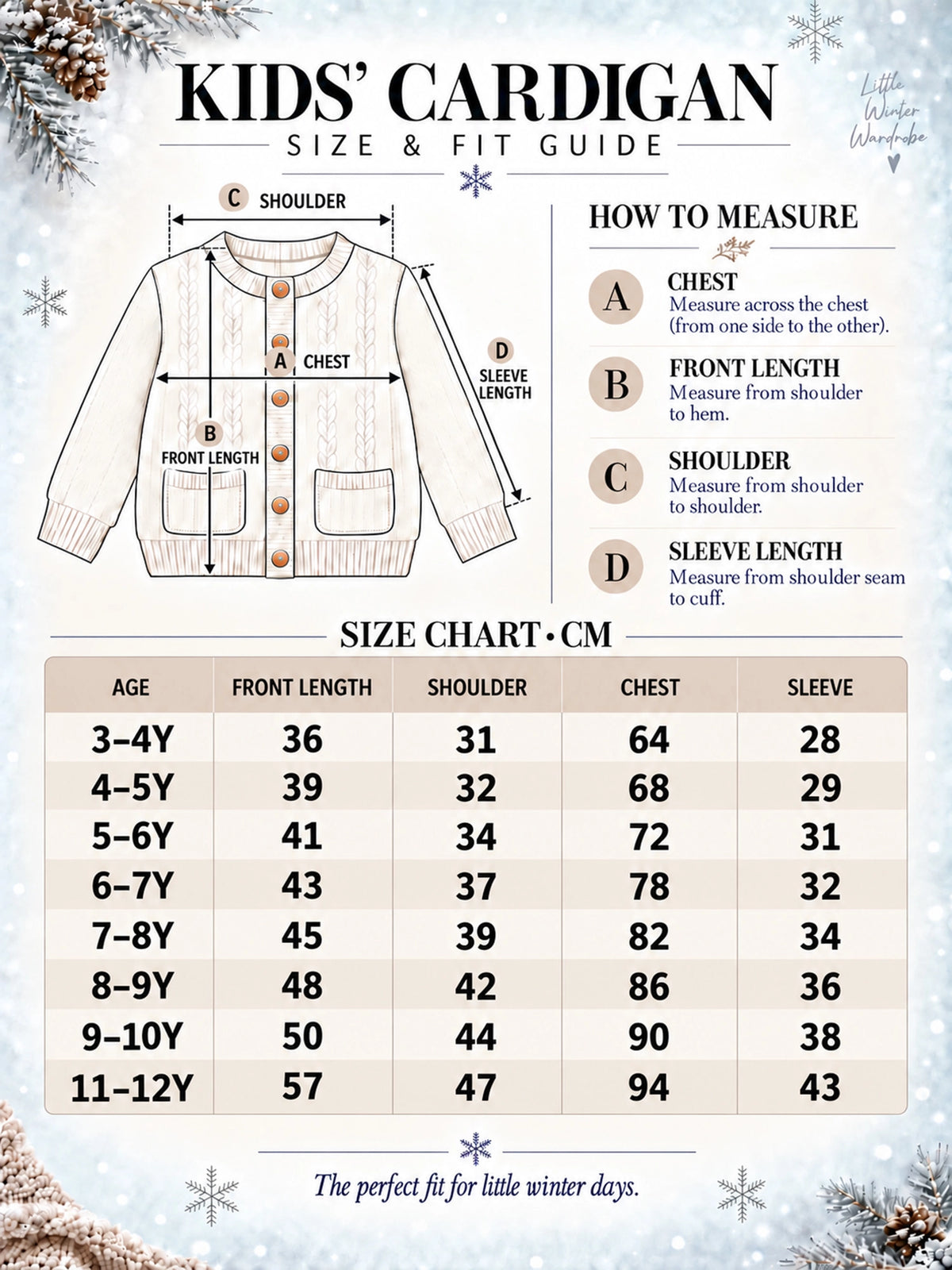 Red Horse Pattern Knitted Winter Cardigan, Christmas Sweater for Kids