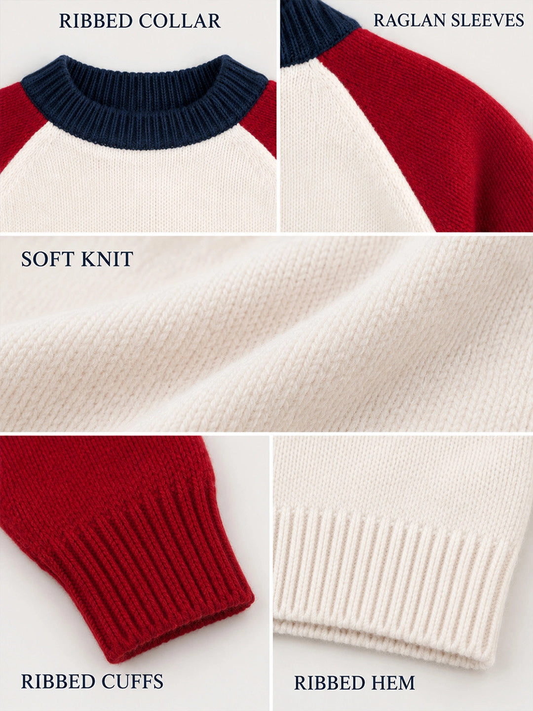 Cream & Maroon Sporty Bear Winter Cardigan, Christmas Sweater for Kids
