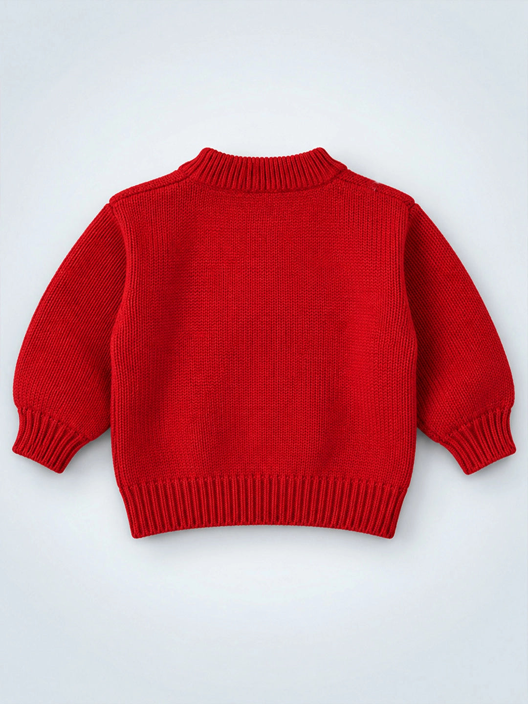 Red Christmas Tree & Gingerbread Knitted Winter Cardigan, Christmas Sweater for Kids