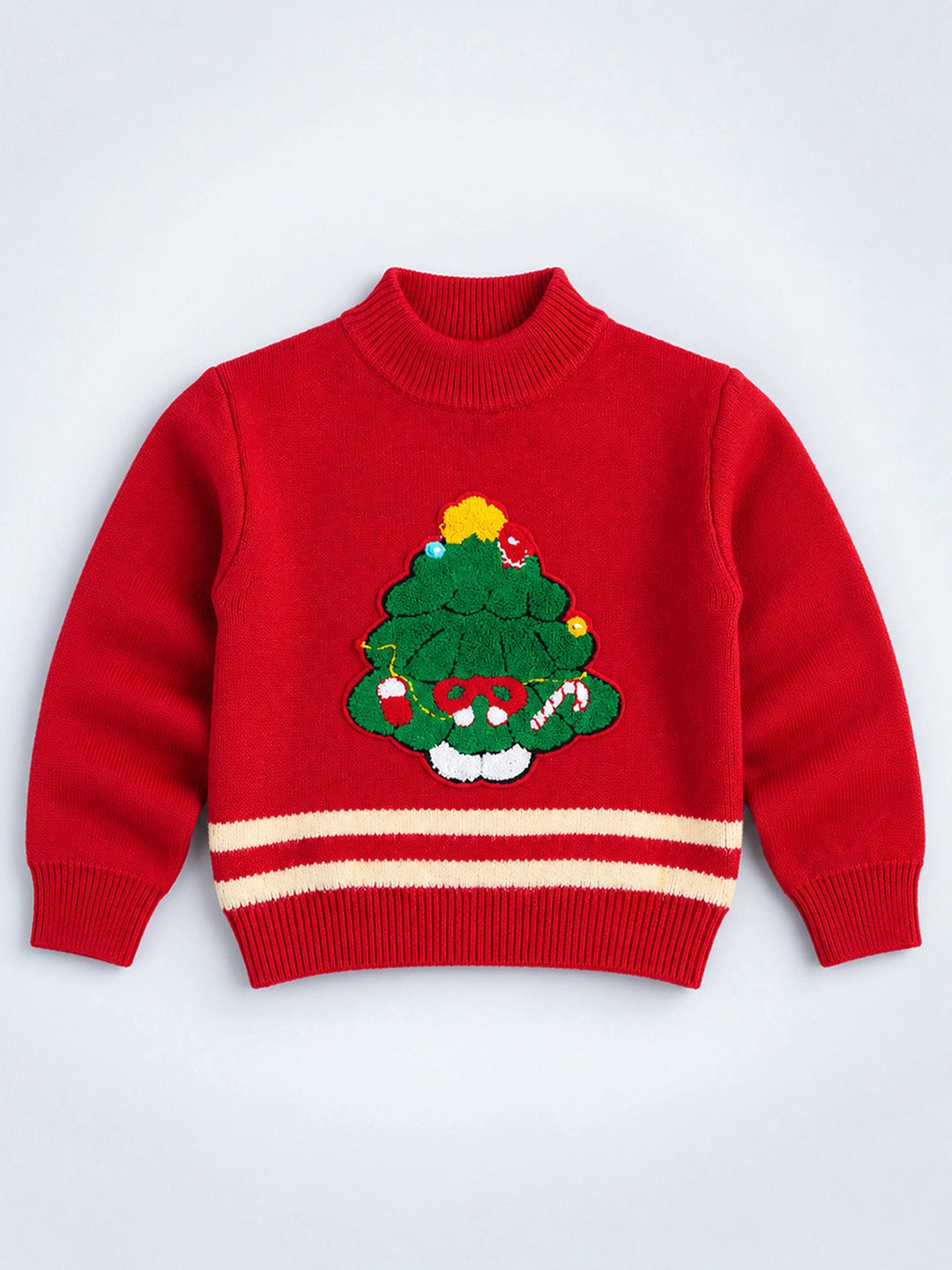 XMAS Tree Star Knitted Winter Cardigan, Christmas Sweater for Kids