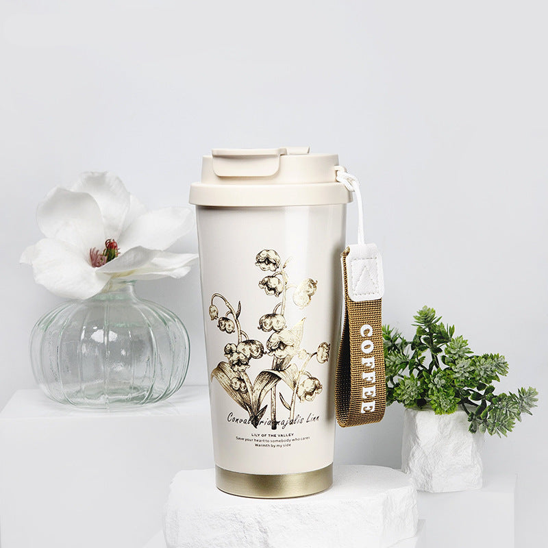 Lily Gold Stainless Steel premium Insulated Detox Infuser Bottle with Tea and Fruit Infuser attachment, 520ml