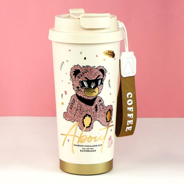 RoseGold Ted Stainless Steel premium Insulated Detox Infuser Bottle with Tea and Fruit Infuser attachment, 520ml