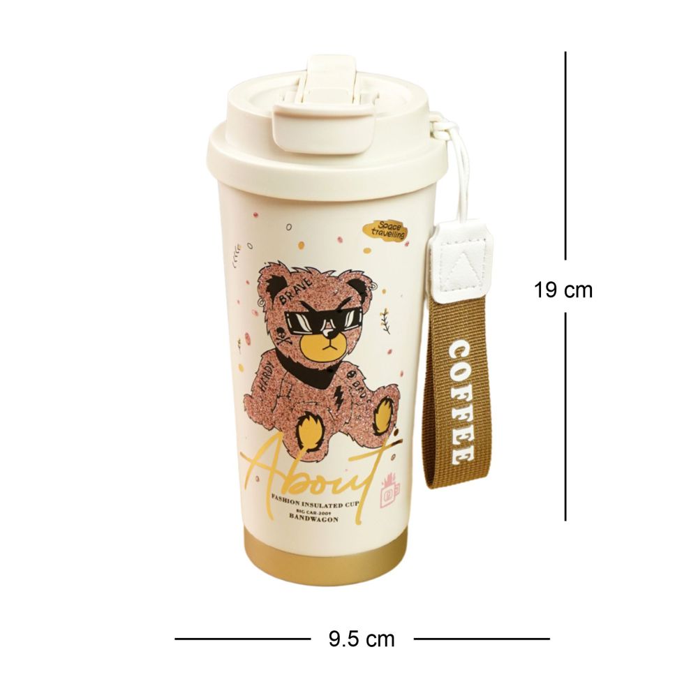 RoseGold Ted Stainless Steel premium Insulated Detox Infuser Bottle with Tea and Fruit Infuser attachment, 520ml
