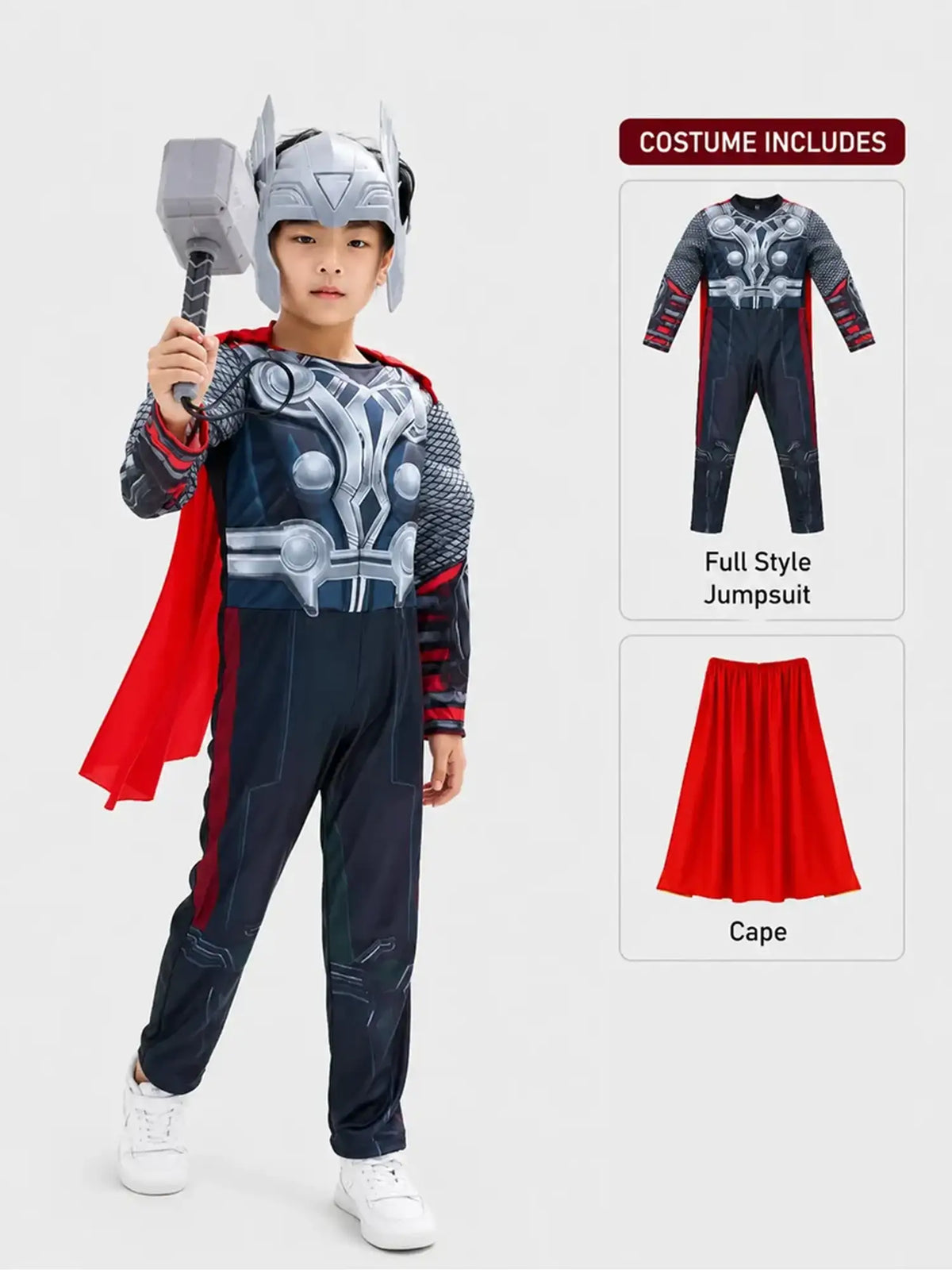 Hammer Superhero ,Kids Halloween Costume Fancy Dress Up