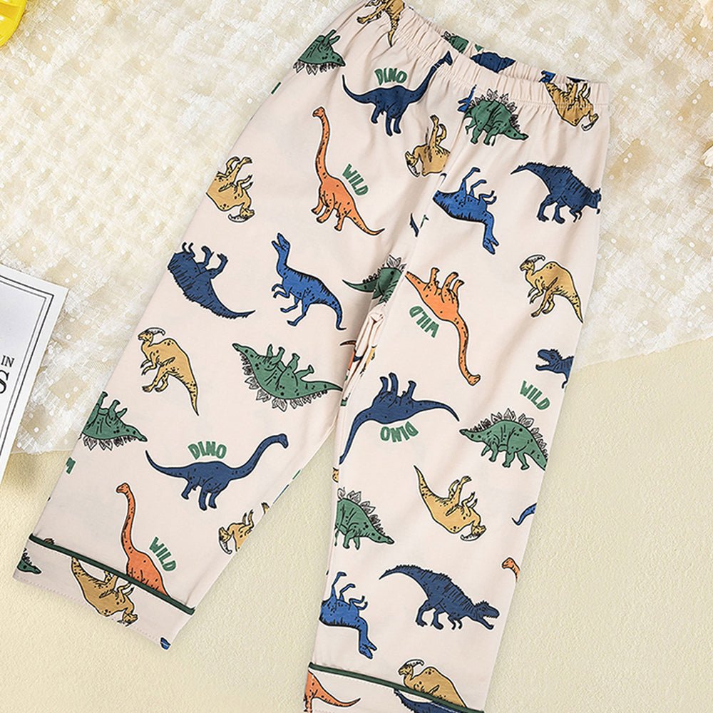 All Over Dino print soft Cotton Kids Nightsuit - Little Surprise BoxAll Over Dino print soft Cotton Kids Nightsuit