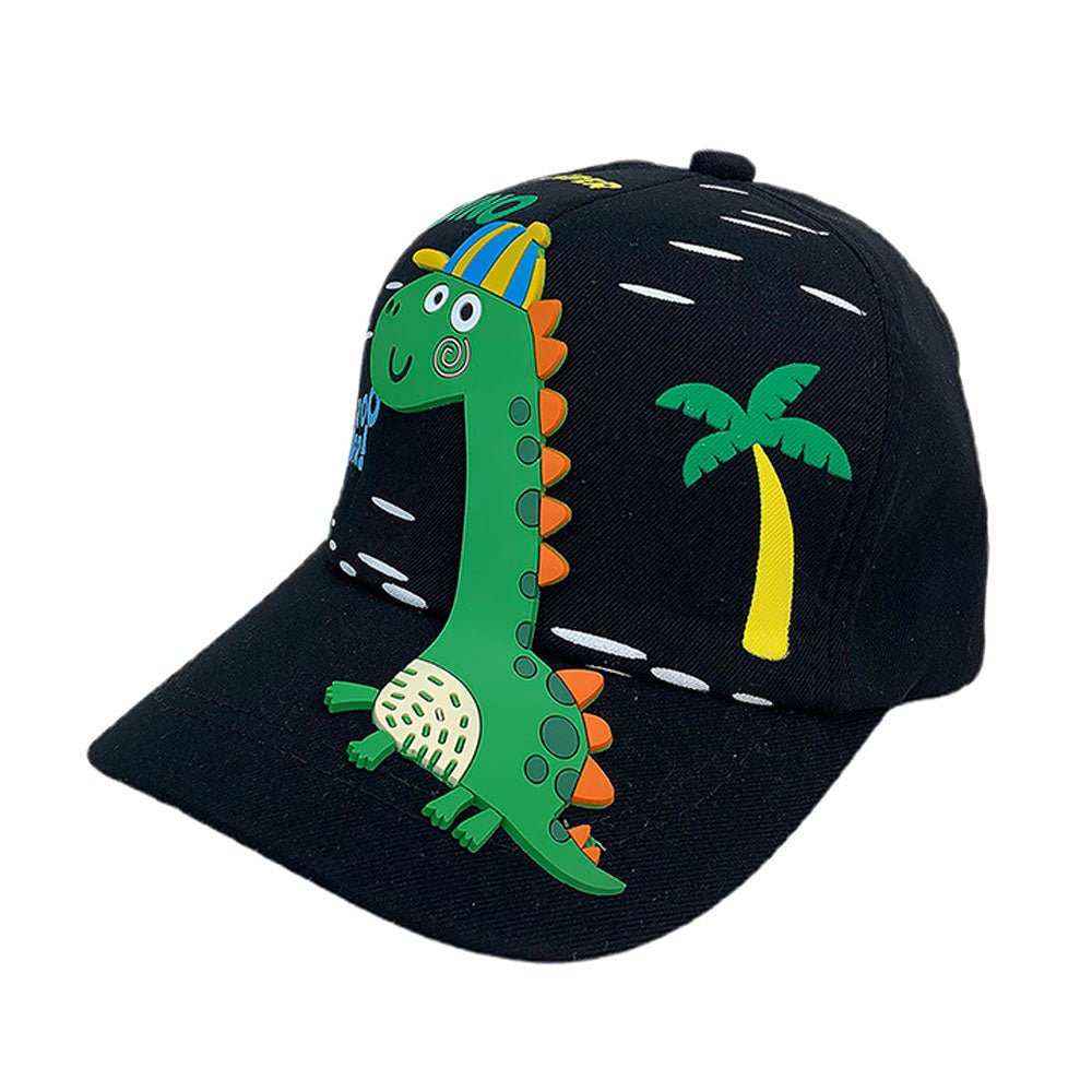 Black 3d Super Dino Casual Cap for Kids - Little Surprise BoxBlack 3d Super Dino Casual Cap for Kids