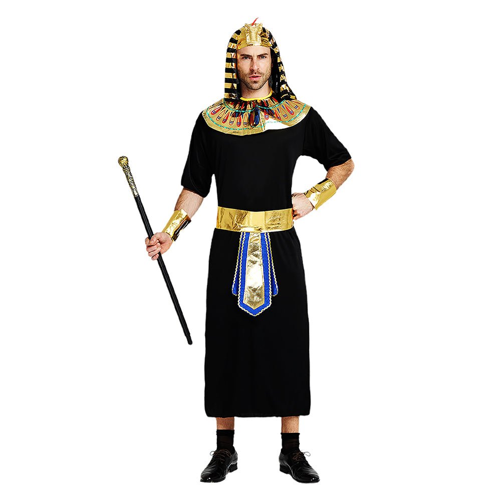 Black Egyptian King Adults Halloween Costume Dress Up - Little Surprise BoxBlack Egyptian King Adults Halloween Costume Dress Up