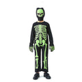 Black Green Luminous Skeleton Kids Halloween Costume - Little Surprise BoxBlack Green Luminous Skeleton Kids Halloween Costume