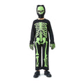 Black Green Luminous Skeleton Kids Halloween Costume - Little Surprise BoxBlack Green Luminous Skeleton Kids Halloween Costume