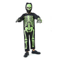 Black Green Luminous Skeleton Kids Halloween Costume - Little Surprise BoxBlack Green Luminous Skeleton Kids Halloween Costume