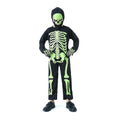 Black Green Luminous Skeleton Kids Halloween Costume - Little Surprise BoxBlack Green Luminous Skeleton Kids Halloween Costume