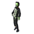 Black Green Luminous Skeleton Kids Halloween Costume - Little Surprise BoxBlack Green Luminous Skeleton Kids Halloween Costume