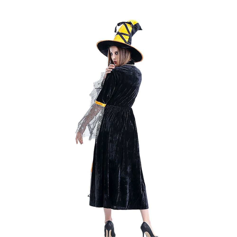 Black & Yellow Witch Adults Halloween Costume Dress Up - Little Surprise BoxBlack & Yellow Witch Adults Halloween Costume Dress Up