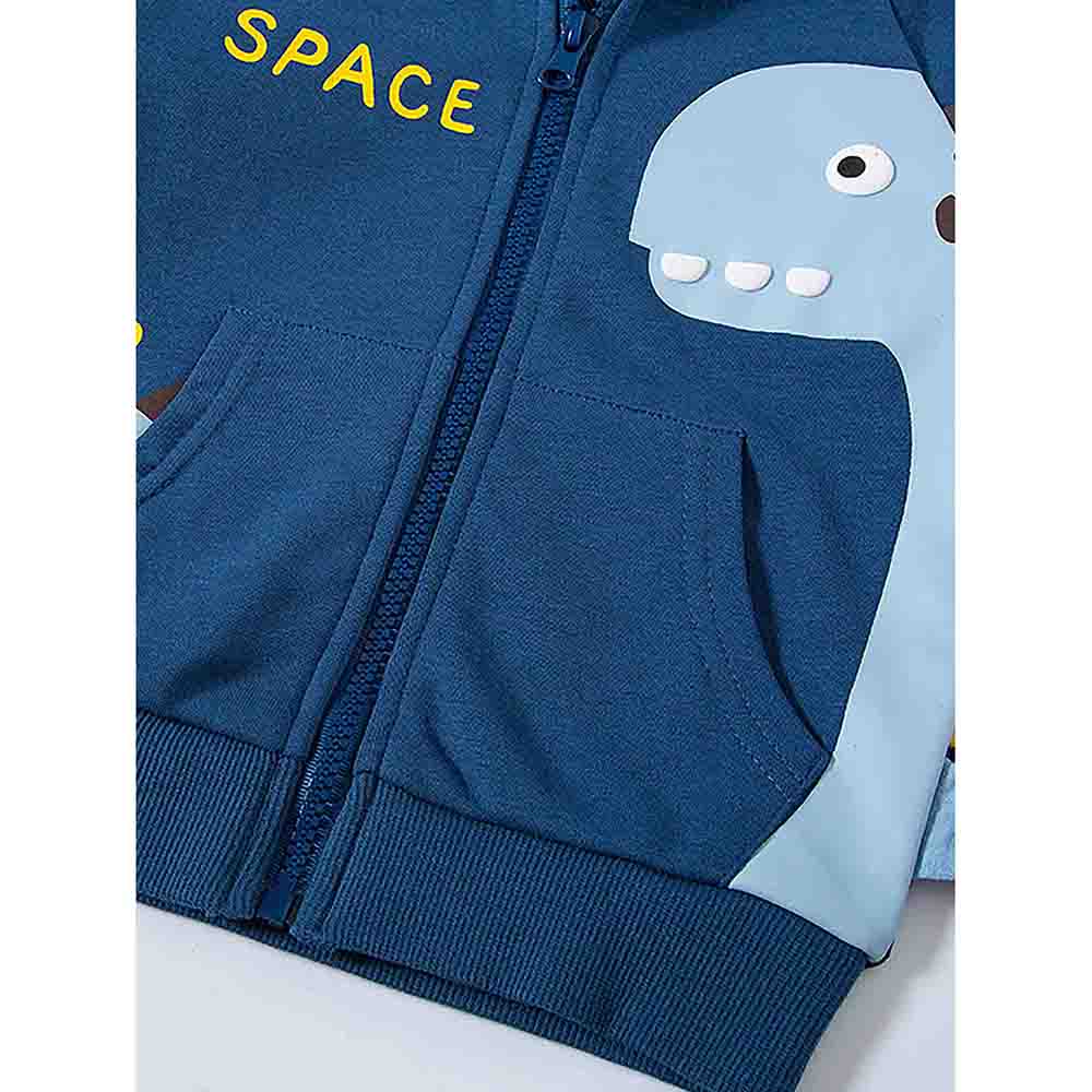 Blue Dino Hoodie 3 pcs Track suit set for Toddlers/Kids - Little Surprise BoxBlue Dino Hoodie 3 pcs Track suit set for Toddlers/Kids