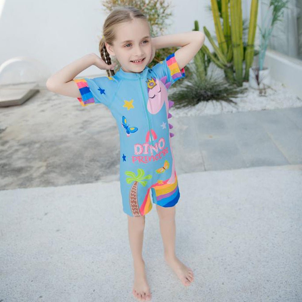 Blue Dino Princess Swimwear/Swimsuit for Kids - Little Surprise BoxBlue Dino Princess Swimwear/Swimsuit for Kids - Little Surprise BoxBlue Dino Princess Swimwear/Swimsuit for Kids