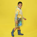 Blue Dino Submarine Transluscent Raincoat for Kids - Little Surprise BoxBlue Dino Submarine Transluscent Raincoat for Kids