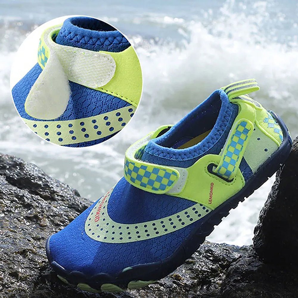 Blue & Green Anti Skid Land and Water Outdoor adventure Shoes for Kids - Little Surprise BoxBlue & Green Anti Skid Land and Water Outdoor adventure Shoes for Kids