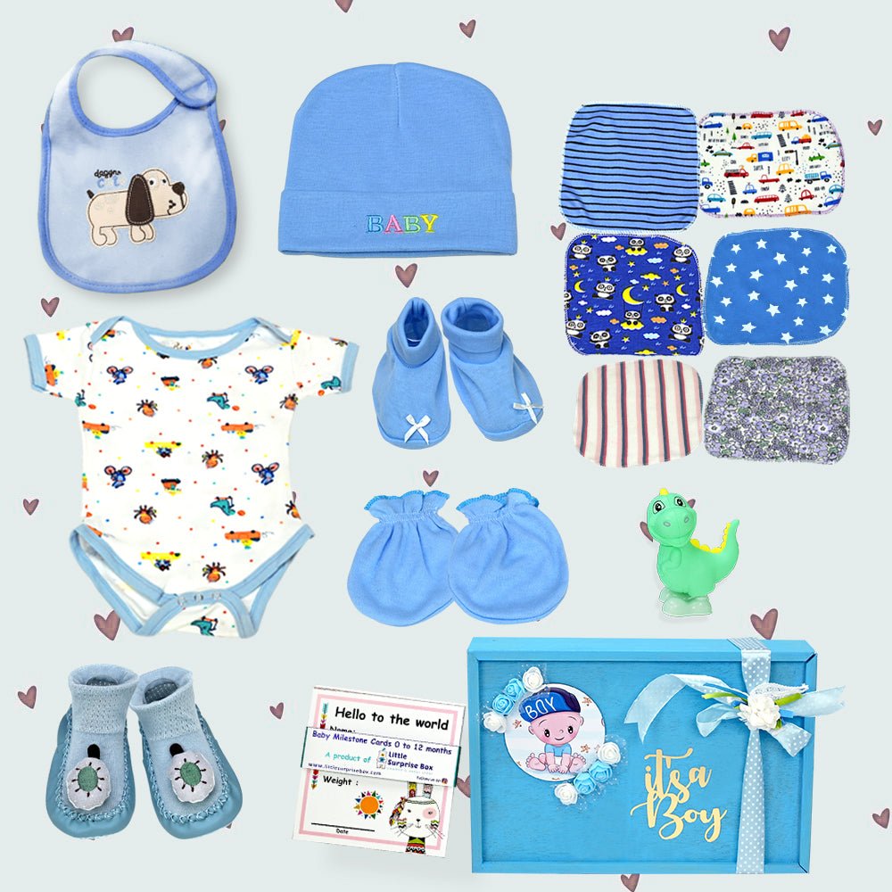 Blue Joy Newborn Hamper - Little Surprise BoxBlue Joy Newborn Hamper