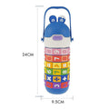 Blue Maths Wizard theme Stainless Steel water Bottle for Kids, 430ml - Little Surprise BoxBlue Maths Wizard theme Stainless Steel water Bottle for Kids, 430ml