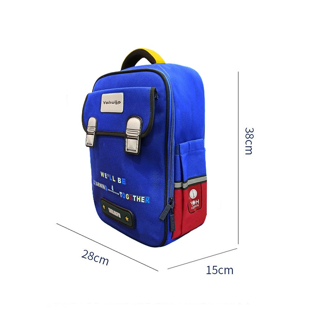 Blue Red Block Dinosaur School Backpack for Kids - Little Surprise BoxBlue Red Block Dinosaur School Backpack for Kids