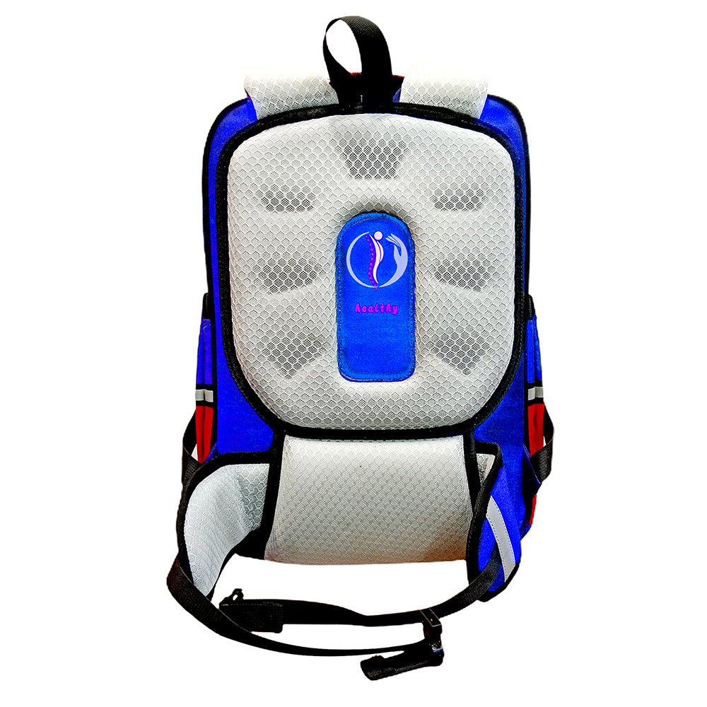 Blue Red Block Kangaroo School Backpack for Kids - Little Surprise BoxBlue Red Block Kangaroo School Backpack for Kids