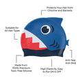 Blue Shark 3d Silicone Kids Swimming Cap - Little Surprise BoxBlue Shark 3d Silicone Kids Swimming Cap