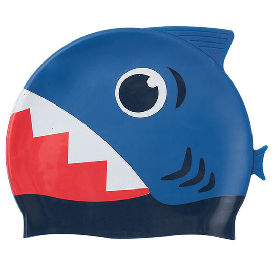 Blue Shark 3d Silicone Kids Swimming Cap - Little Surprise BoxBlue Shark 3d Silicone Kids Swimming Cap
