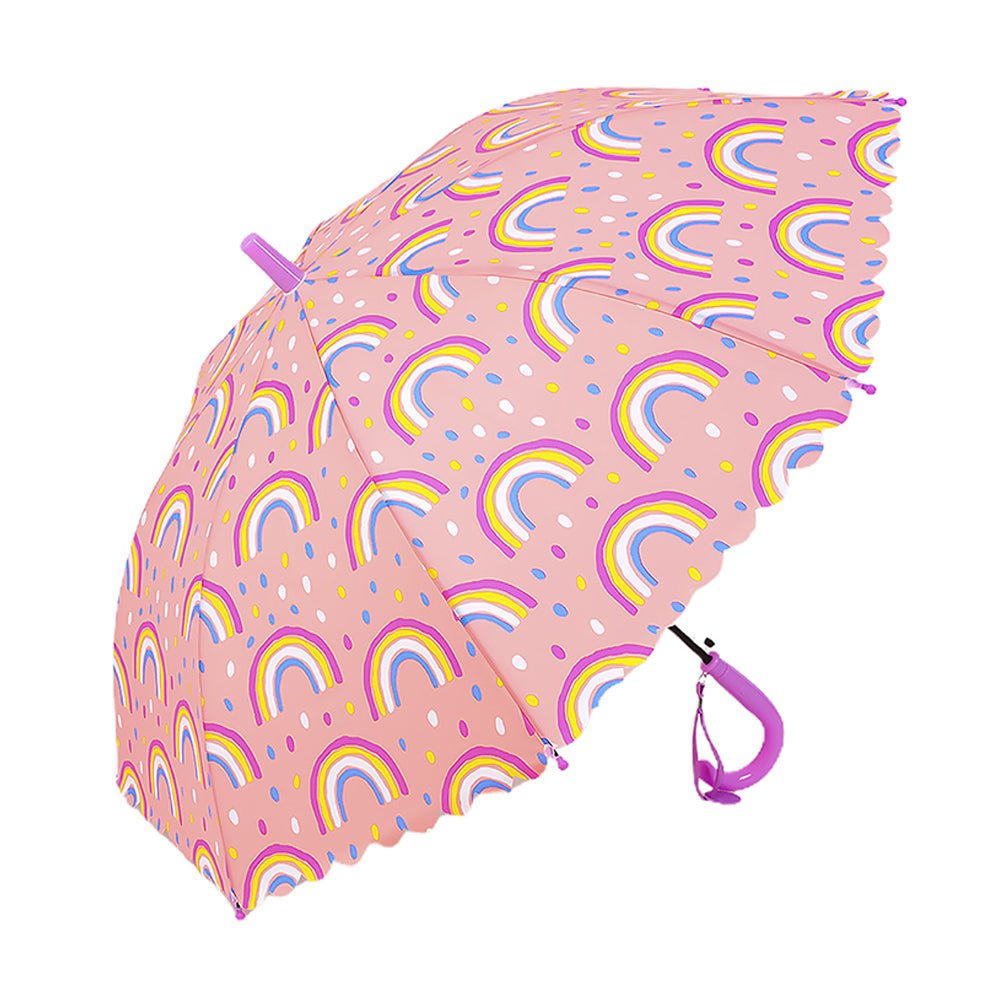 Bright Rainbow Pink Umbrella for Kids - Little Surprise BoxBright Rainbow Pink Umbrella for Kids