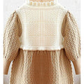 Brown & Cream Front floral Jacket patterned Knitted Frock Winter wear - Little Surprise BoxBrown & Cream Front floral Jacket patterned Knitted Frock Winter wear