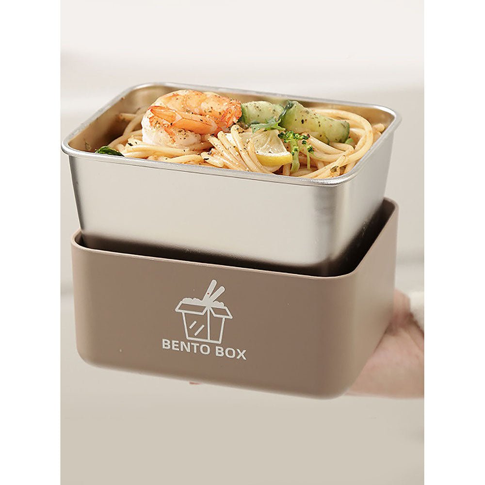 Coffee color 3pcs Bento Stainless Steel Lunch Box with Lunch Bag - Little Surprise BoxCoffee color 3pcs Bento Stainless Steel Lunch Box with Lunch Bag